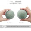 SILSTAR PROFESSIONAL Konjac Sponge Facial Sponge Bath Sponge Great cleansing for dry and mature skin - Cedar Green 103