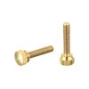 sourcing map 2Pcs Knurled Thumb Screws, M5x25mm Brass Shoulder Bolts Stepped Grip Knobs Fasteners for PC, Electronic, Mechanical