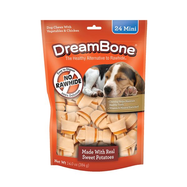 DreamBone Sweet Potato Dog Chew (24 Piece/Pack), Mini