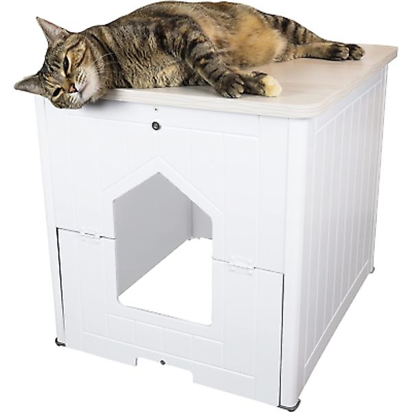 CATSHIRE Cat Litter Box Enclosure Furniture, Hidden Litter Box for Indoor Cats,