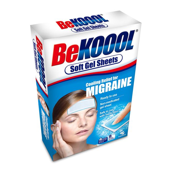 Be Koool Cooling Relief for Migraine Soft Gel Sheets 4 Each