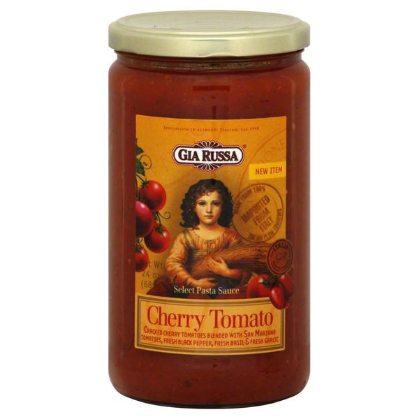 Gia Russa Cherry Tomato Pasta Sauce, 24-Ounce Glass Jars (Pack of 6)