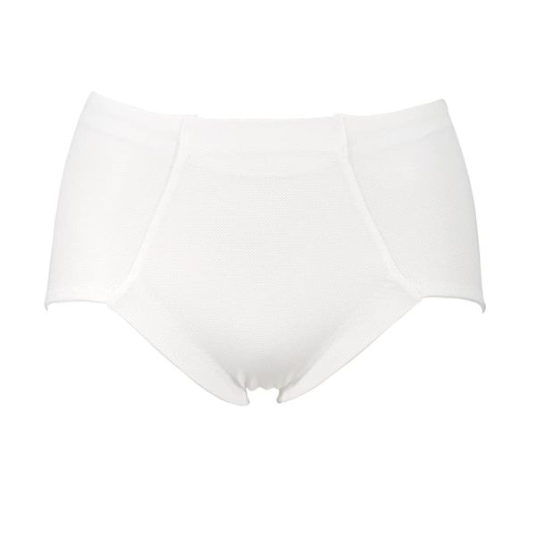 Twin Cloth Women's Short Girdle, Quick Drying Mesh, white (off-white)