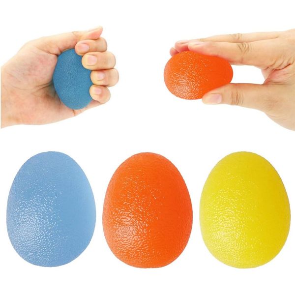 FENGZIZH Hand Exercise Ball,Finger Wrist for Arthritis Hand, Stress Balls for Adults Hand Exercise,Finger, Grip Strengthen and Stress Relief,3 Pcs