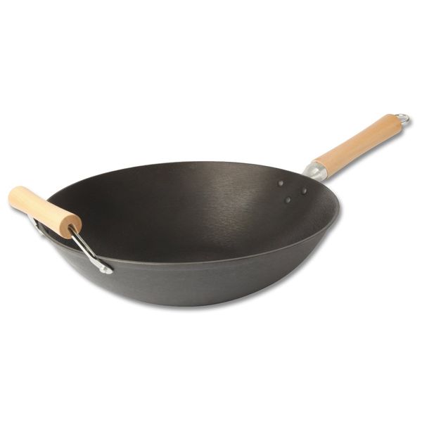 Joyce Chen Cast Iron Wok, Standard, Metal