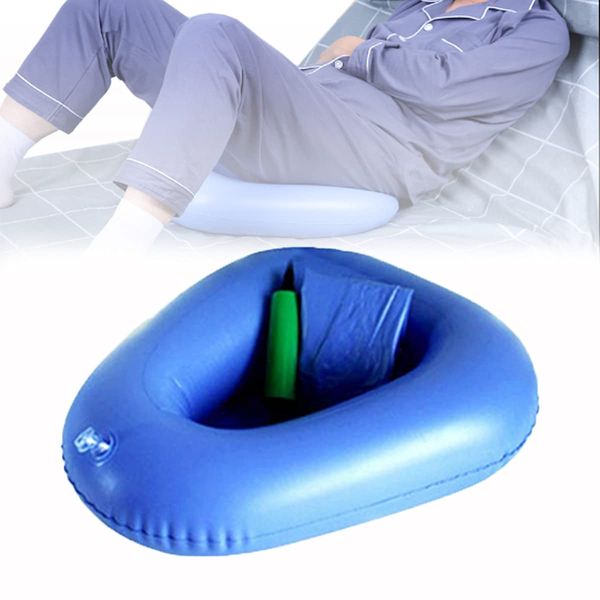 Inflatable Bedpan - Air Cushions Potty for Bedridden, Elderly, Disabled Home Nursing Urinals Accessories, Portable