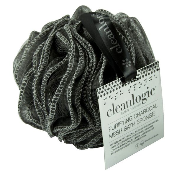 Clean Logic Purifying Charcoal Mesh Bath Sponge (3 Pack)3