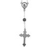 One Decade Auto Rosary for Rear View Mirror (Hematite)
