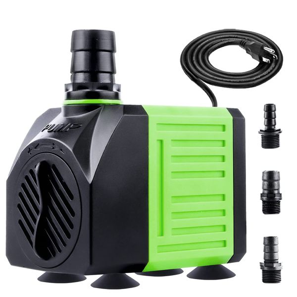 Aysoner Submersible Fountain Water Pump: 550GPH 30W Adjustable Ultra Quiet Small Pond Pump with 6ft Power Cord for Aquarium Fish Tank | Outdoor Waterfall | Statuary | Hydroponics