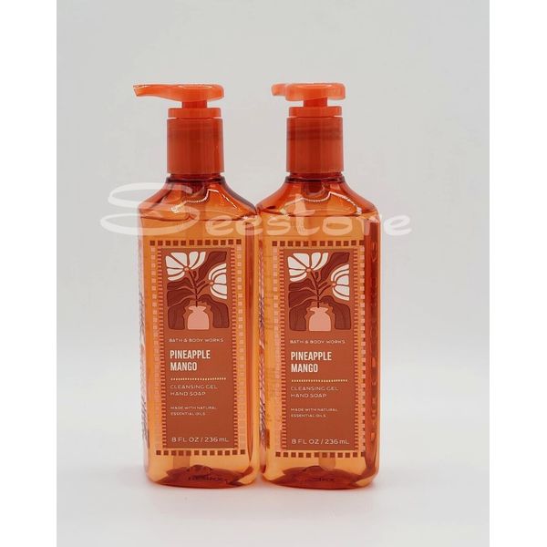 Bath & Body Works Pineapple Mango Cleansing Gel Hand Soap 8 fl oz Set of 2