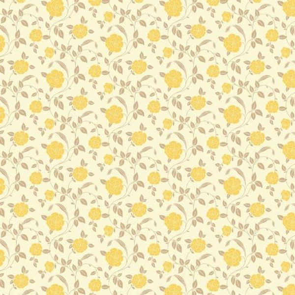 MyTinyWorld Dolls House Miniature Yellow Roses Wallpaper