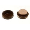 4 x Castor Cups Floor Protector Gliders Small Brown with Felt Pads 45MM