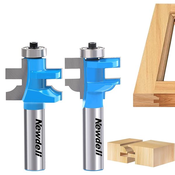 Ogee Rail and Stile Router Bit Set, Newdeli 1/2 Shank Tungsten Cabinet Edged Door Router Bit, Cabinet Router Bit Raised Panel Milling Cutter Tools, for Doors, Frames, Cabinets and More