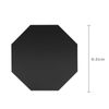 4 PCS Black Octagonal Cup Coasters, 9.5cm Stainless Steel Coasters, Heat Resistant Table Protector