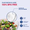 HOMESHOPA Serving Bowls, 1 Pack 30 oz Clear Plastic Mixing Bowls, Reusable Lightweight Durable Popcorn Salad Bowls, Round Multi-Use Kitchen Cooking Bowl Set for Party, Picnic, Outdoor Dining