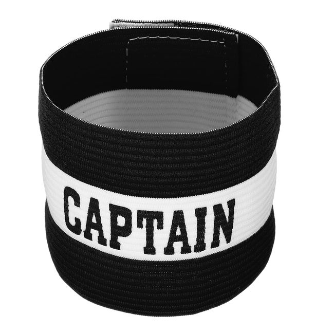 PATIKIL Captains Armband Elastic Armband for Soccer Team Training Black