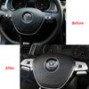 6pc Satin Silver Steering Side Control/Button Cover Trim Overlay For Volkswagen