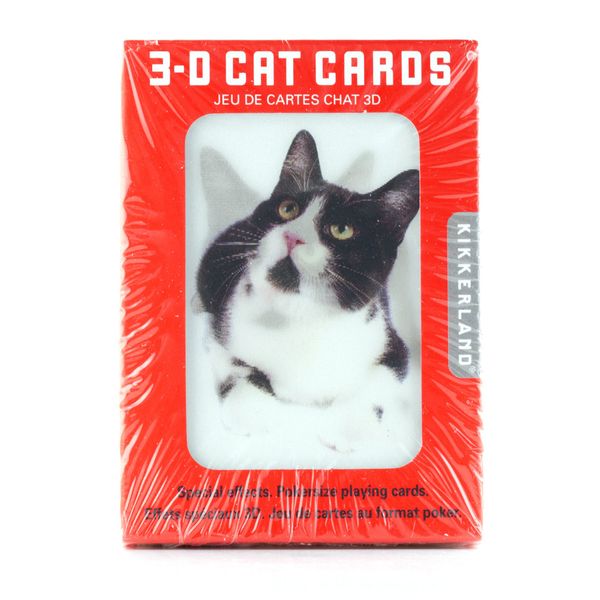 Kikkerland Playing Cards, Cat Lenticular