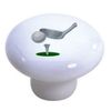 Set of 2 Golf Club Ball Tee Ceramic Cabinet Drawer Pull Knobs