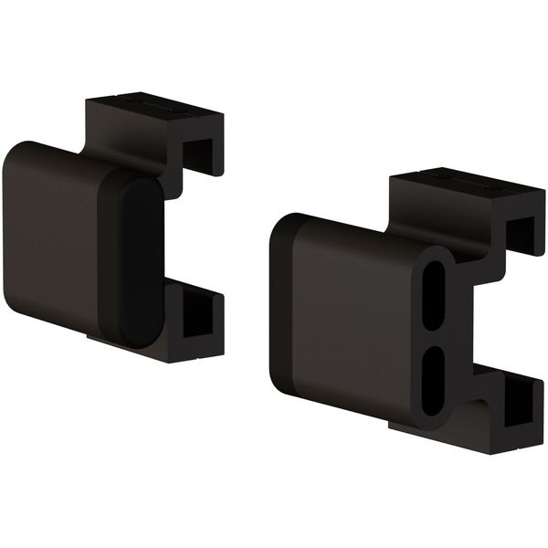 Flat Track Stop Set for Sliding Doors, Matte Black by Stone Harbor Hardware