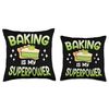 Baking is my superpower Key lime pie baker lemon tart Throw Pillow