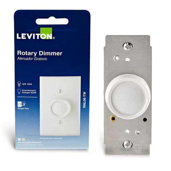 Trimatron Rotary Dimmer Switch – LED/Incandescent/Halogen, White