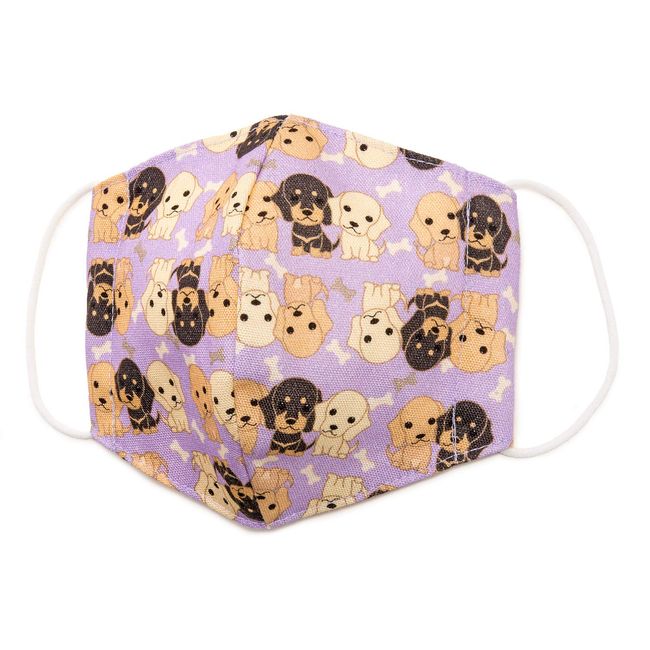 Pet Lovers EM-115V Mask That Everyone Will Be Energetic for Adults, Cloth Mask, Gauze, Washable, Mask, 3D, Ducks, Light Purple