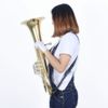 Tuba Strap, Adjustable Thickened Leather Single Shoulder Strap for Tuba Wind Instrument