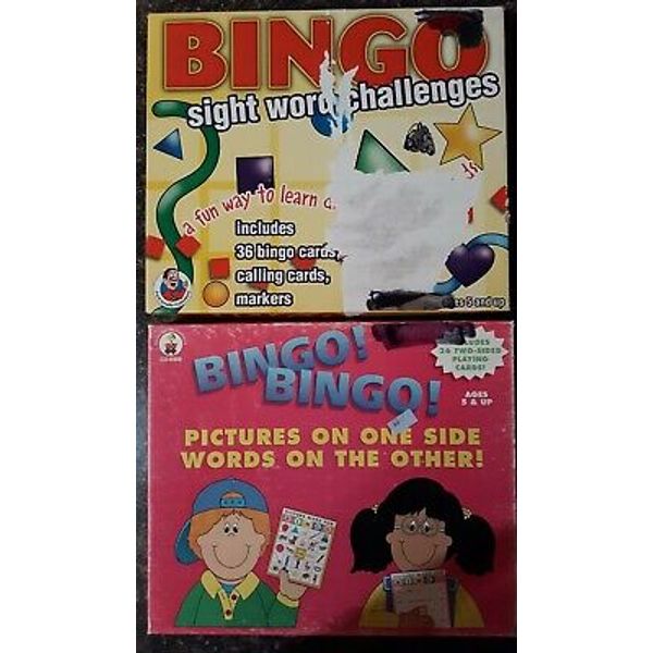 Sight Word Bingo Set CD-8909 Carson Dellosa 1998 & FS-2003  Frank Schaffer 1997