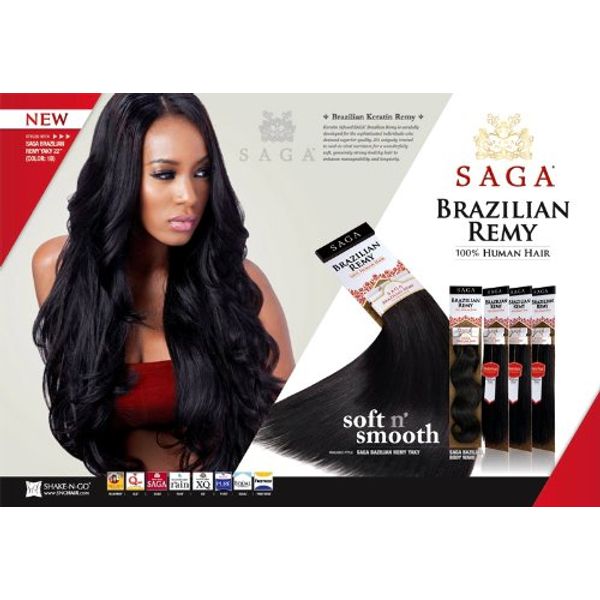 MilkyWay Remy Human Hair Weave SAGA Brazilian Remy Yaky [12"] (27)
