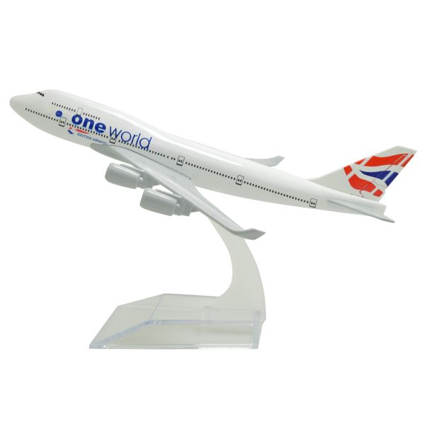 TANG DYNASTY(TM) 1:400 16cm B747-400 British Airways Metal Airplane Model Plane Toy Plane Model