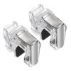 sourcing map Gaming Trigger Mobile Game Controller 1 Pair Fire Keys Alloy Button Clear for 4.7-6.5 Inch Cell Phone