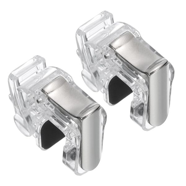 sourcing map Gaming Trigger Mobile Game Controller 1 Pair Fire Keys Alloy Button Clear for 4.7-6.5 Inch Cell Phone