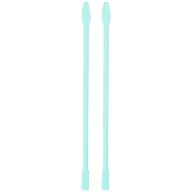 uxcell Silica Gel Stirring Stick, Silicone Stirring Stick, Length 7.9 inches (200 mm), Reusable, Double Ended Stirring Stick, Epoxy, Resin, Liquid, Paint, Mixing, Art, DIY Crafts, Light Blue, Pack of 2