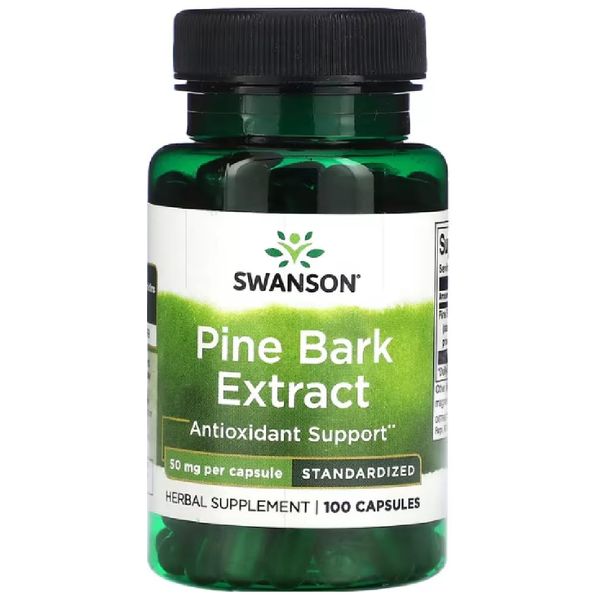 Swanson - Pine Bark Extract, 50mg | Antioxidant and Circulatory Support - 100 Capsules