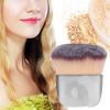 Mini Makeup Brush Soft Hair Loose Powder Blush Brush Foundation Brush Beauty Tool for Blending Liquid, Cream or Powder Cosmetics (Silver)