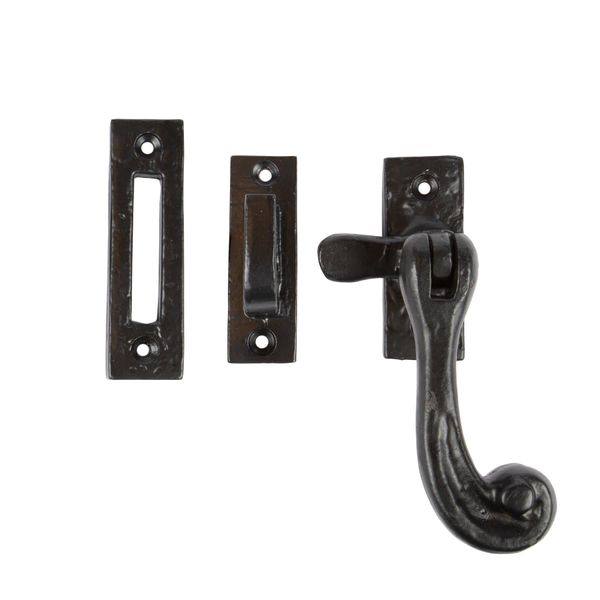 Hammer and Tongs - Rustic Window Fastener - Right Handed - W45mm x H110mm - Black