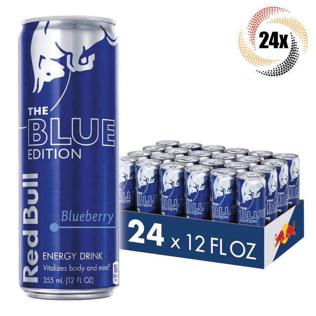 Full Case 24x Cans Red Bull Blueberry Energy Drink 12oz Vitalizes Body & Mind!