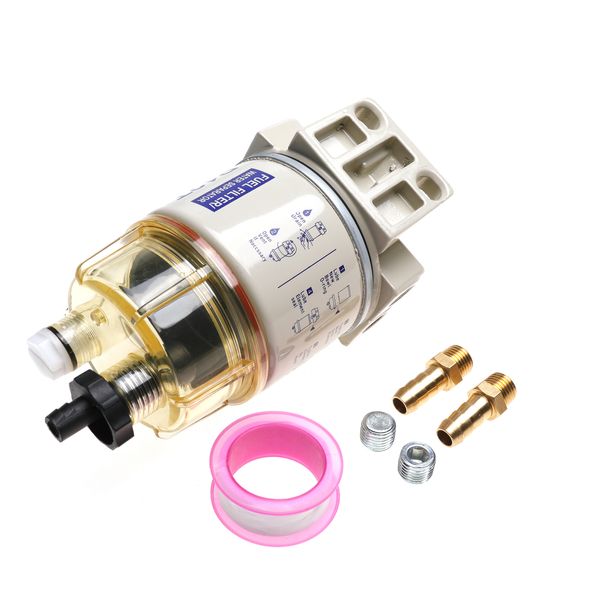 R12T Fuel Filter Water Separator Complete Kit For Gas & Diesel Engine