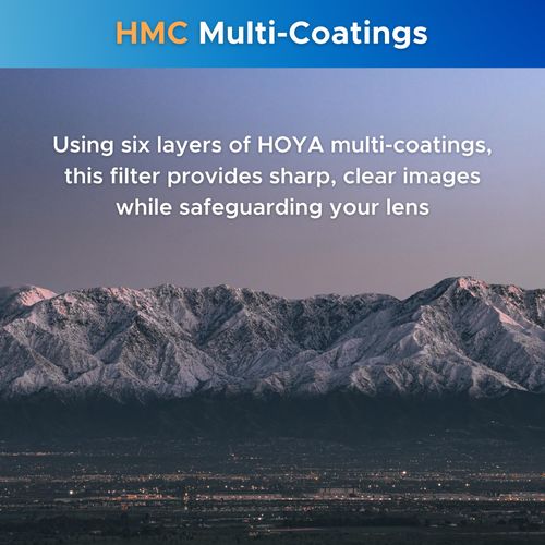 Hoya Alpha II MC Camera Lens Protector, 77mm Filter — Ideal for Beginners, Improved Glass, 93.7% Light Transmission, Thinner Frame, 6-Layer Hoya Multi-Coating for Enhanced Protection and Clarity