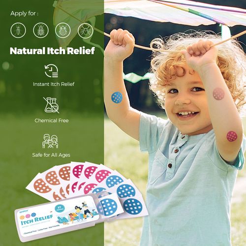 Istpch Itch Relief Patches 27 Patches, Natural Bite Relief Stickers, Reduces Itch & Swell, Anti Itch Patch Bite Remover, After bite Treatment - Travel Camping Essential Gift for Family Friends