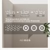 Smart LED Bathroom Mirror Time Date Temp Display Anti-fog Backlit Mirror w Light