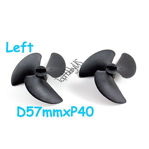 2PCS D57mmxP40 3-Blades Nylon RC Boat Propeller for 3/16" Shaft (US SELLER/SHIP)