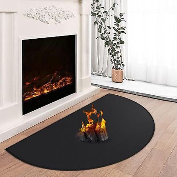 Hearth Rugs for Fireplaces Fire Resistant, 48 x 28 inch Fireproof Fireplace M...