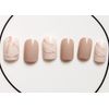 Sttiafay Short Square Press on Nail Glossy Gradient Khaki False Nails Tips Artificial Finger Manicure for Women and Girls (Khaki)