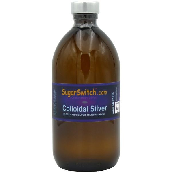 SugarSwitch, Colloidal Silver, 99.999% Ultra Pure fine colloids of silver in distilled water MAX strength