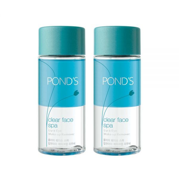 Pond&#39;s Clear Face Spa Lip&amp;Eye Makeup Remover 120ml 2pcs