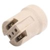 DC Voltage E26 E27 Ceramic Light Socket, Durable Porcelain Lamp Holder for LED, Incandescent, Halogen Bulbs, 1-Pack