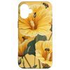 Elephant Ear Flower Blooming With Bees Around Graphic Case for iPhone 16 Plus