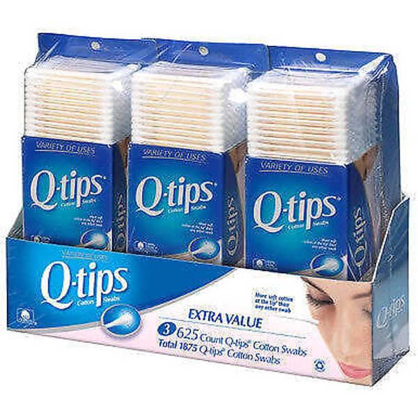 Q-tips Cotton Swabs, Club Pack 625 ct, (3pk)